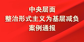 中央層面整治形式主義為基層減負(fù)案例通報(bào)